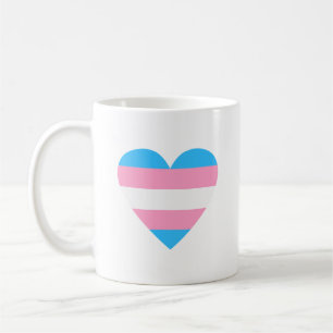 Transgender Flag Heart Coffee Mug