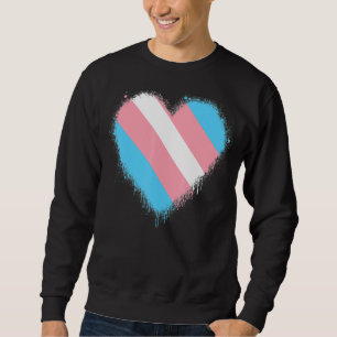 Transgender Flag Heart For Transgender Pride Sweatshirt