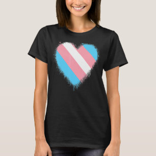 Transgender Flag Heart For Transgender Pride T-Shirt