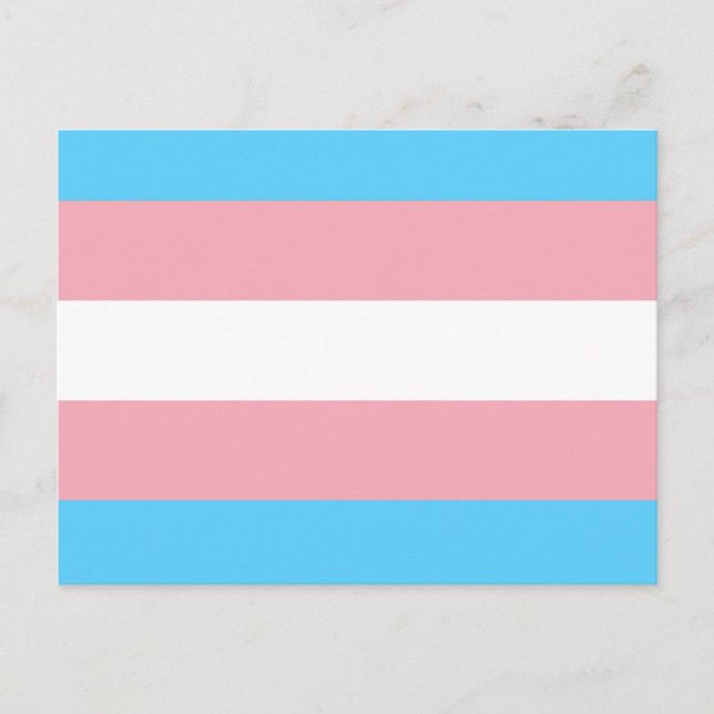 Transgender Flag Holiday Postcard (Front)