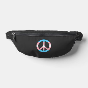 Transgender flag peace sign  bum bags