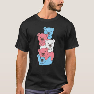 Transgender Flag Pile Pride Lgbtq Bears Cute Trans T-Shirt