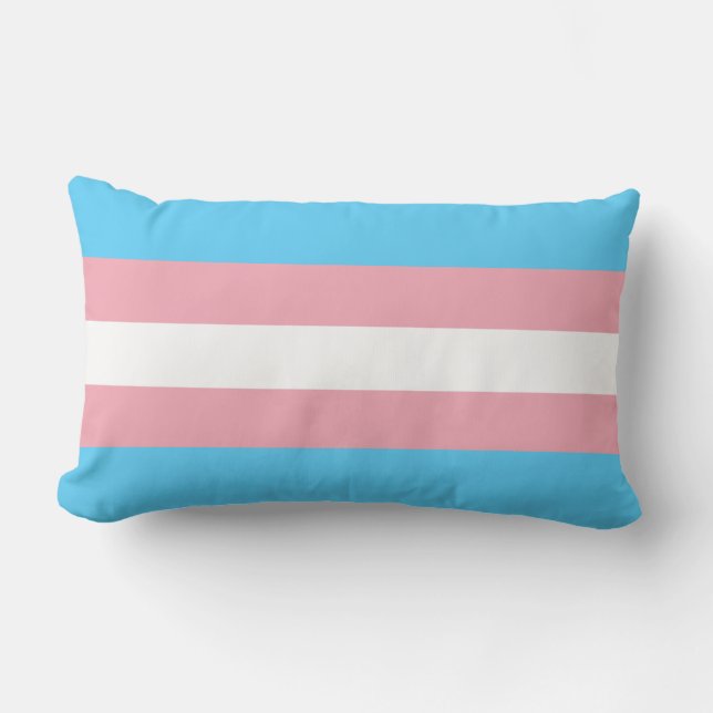 Transgender flag pillow (Front)