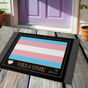 Transgender Flag & Pride community house mat /LGBT