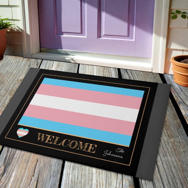Transgender Flag & Pride community house mat /LGBT (Creator Uploaded)
