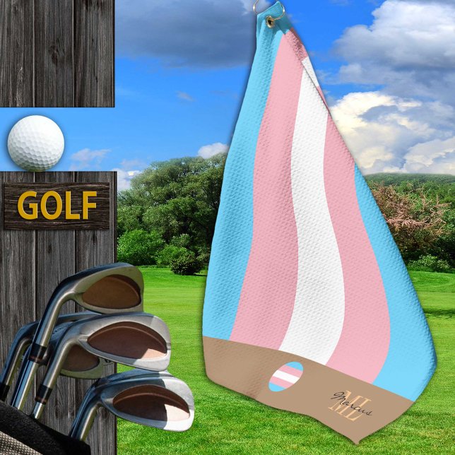 Transgender Flag & Pride golfing monogrammed /LGBT Golf Towel (Creator Uploaded)