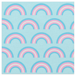 Transgender Flag Rainbows Cute Blue Pink White Fabric