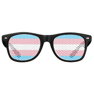 Transgender Flag Retro Sunglasses