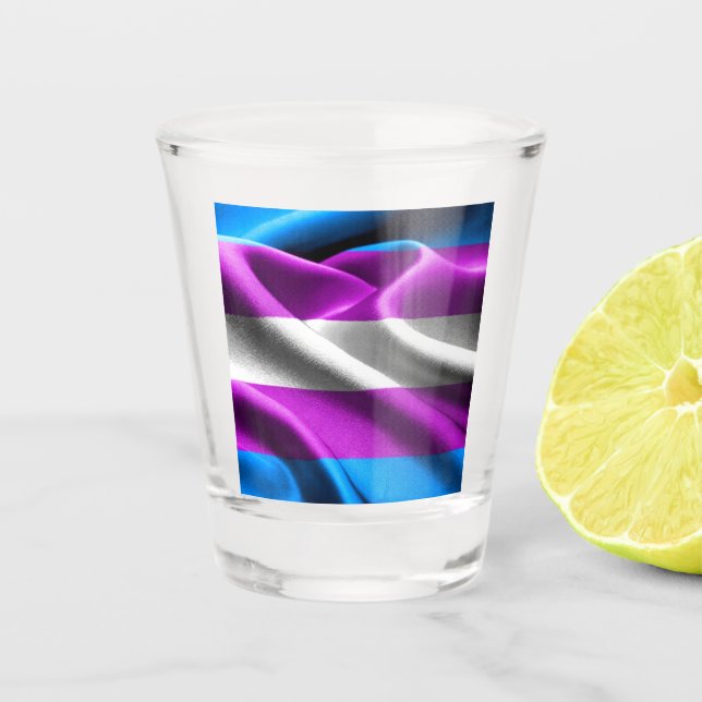 Transgender Flag Shot Glass (Front)