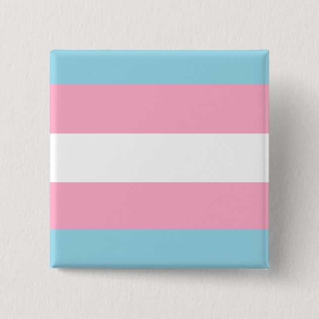 "Transgender Flag" Square Button (Front)