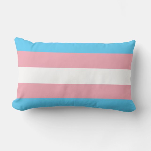 Transgender Flag Throw Pillow (Front)
