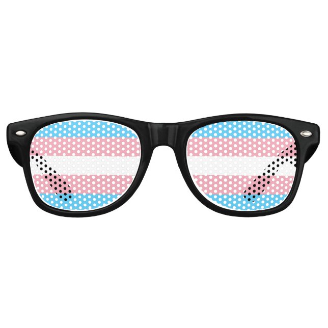 transgender flag trans lgbt lgbtq gay lesbian homo retro sunglasses (Front)