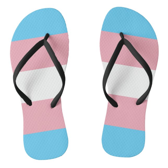 transgender flag trans lgbt lgbtq gay lesbian homo thongs (Footbed)