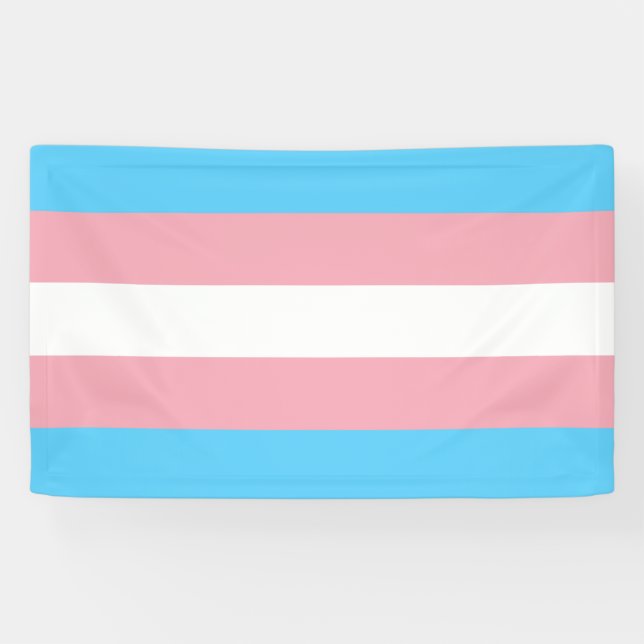 Transgender flag trans pride LGBT symbol gay homos Banner (Horizontal)