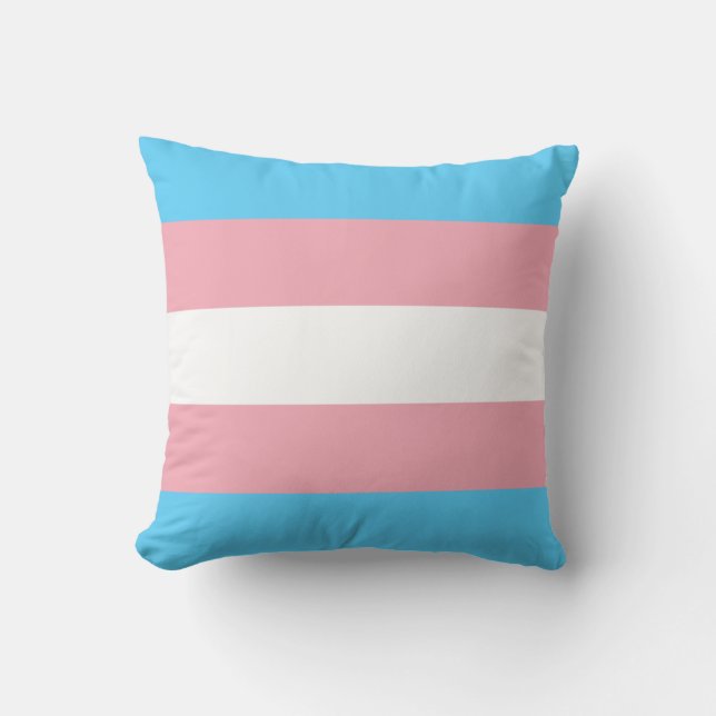 Transgender flag trans pride LGBT symbol gay homos Cushion (Front)