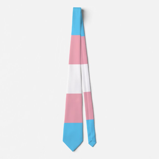 Transgender flag trans pride LGBT symbol gay homos Tie (Front)