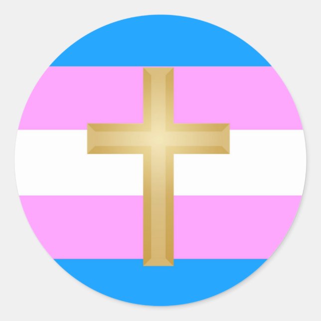 Transgender for Christ Classic Round Sticker (Front)