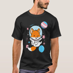 Transgender Fox In Space Trans Pride T-Shirt