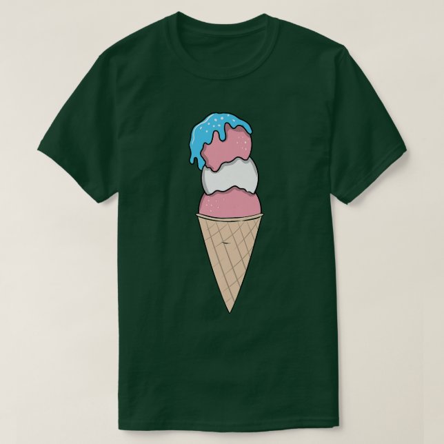 Transgender Ice Cream Trans Pride  T-Shirt (Design Front)