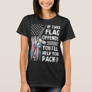 Transgender If This Flag Offends You AR15 Gun Righ T-Shirt