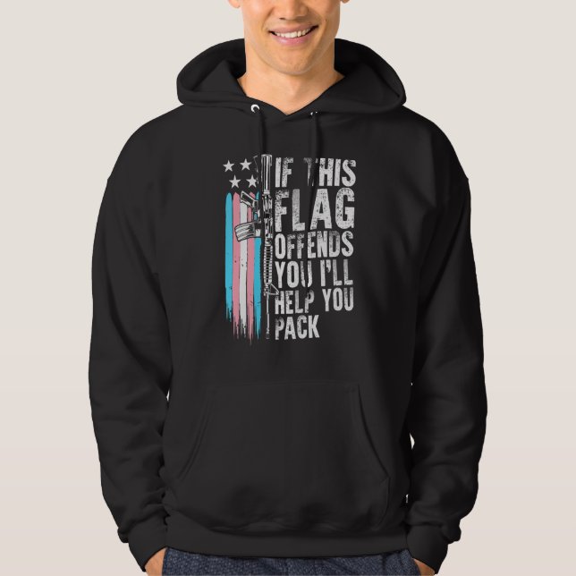 Transgender If This Flag Offends You Ar 15 Gun Rig Hoodie (Front)