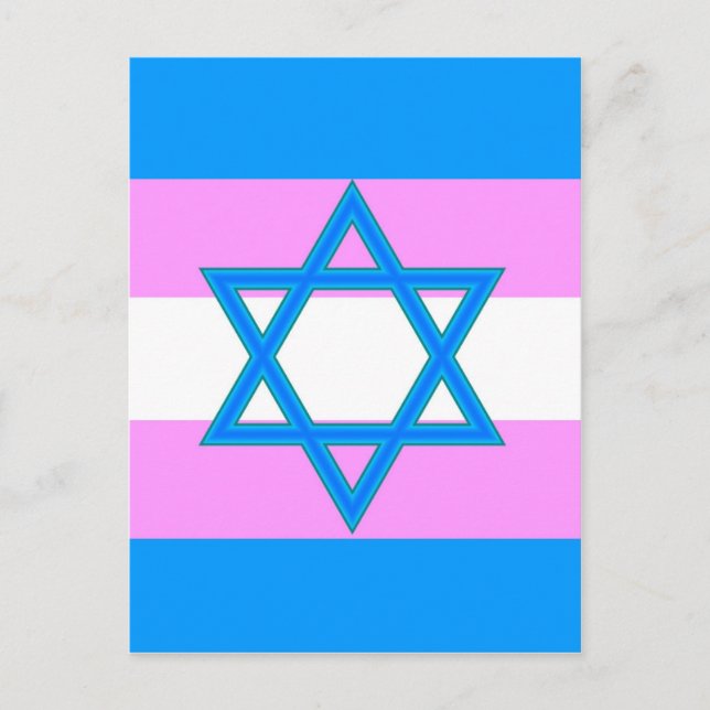 Transgender Jewish Pride Postcard (Front)