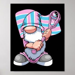 Transgender Lacrosse Player Lgbt-q Gnome Trans Pri Poster