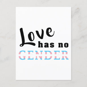 Transgender Love has no gender Postcard