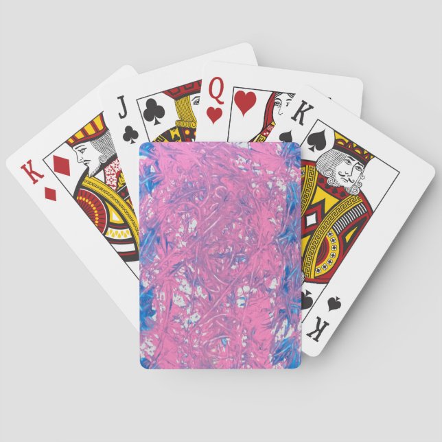 Transgender Marble Artwork Playing Cards (Back)