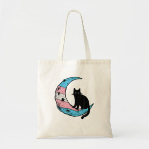 Transgender Moon Space Cat Lgbt Pride With Trans F Tote Bag