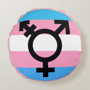 Transgender MTF FTM Awareness Pride Pillow
