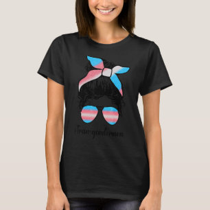 Transgender Mum Messy Bun Mummy Lgbt Pride Lgbtq T-Shirt