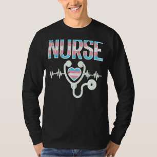 Transgender Nurse Heart Transsexual Trans Pride Fl T-Shirt