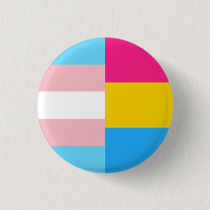 Transgender Pansexual Dual Pride Flag 3 Cm Round Badge