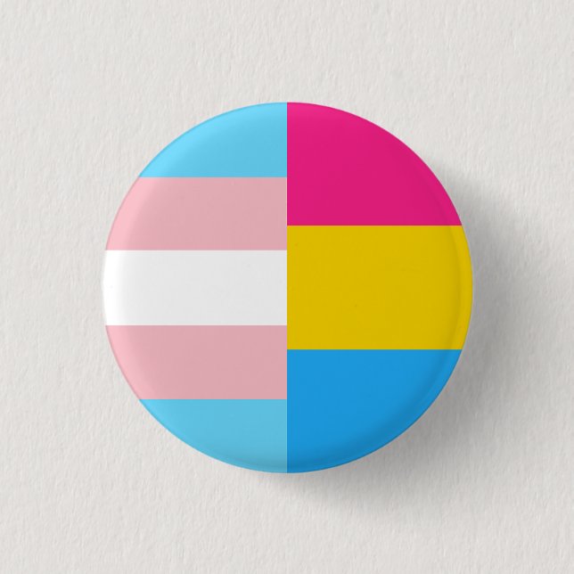 Transgender Pansexual Dual Pride Flag 3 Cm Round Badge (Front)