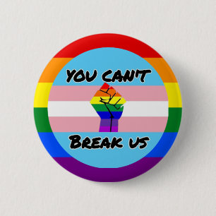 Transgender power 6 cm round badge