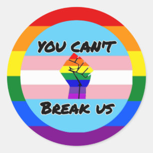 Transgender power classic round sticker
