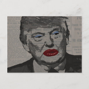 Transgender president postcard