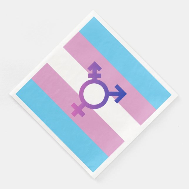 Transgender Pride and Symbol Napkin (Corner)
