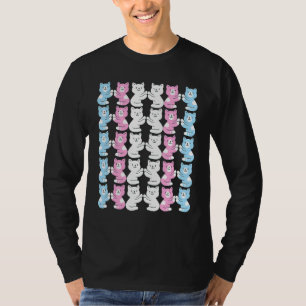 Transgender Pride Cat Flag Cute Cats Lgbt Trans Ca T-Shirt