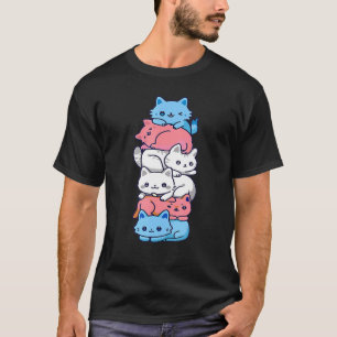 Transgender Pride Cat Lgbt Trans Flag Cute Cats Pi T-Shirt