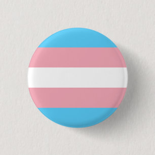 Transgender pride flag 3 cm round badge