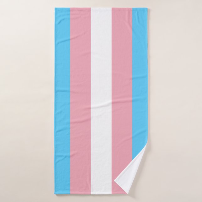 Transgender Pride Flag Bath Towel (Bath Towel)
