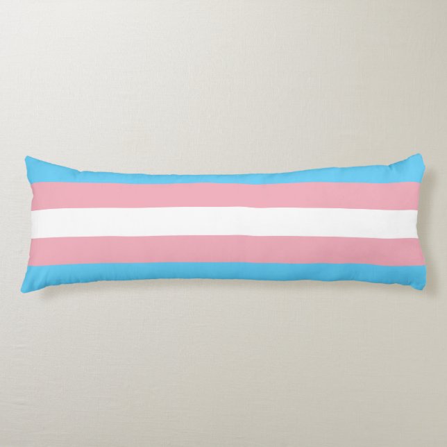 Transgender Pride Flag Body Cushion (Front)