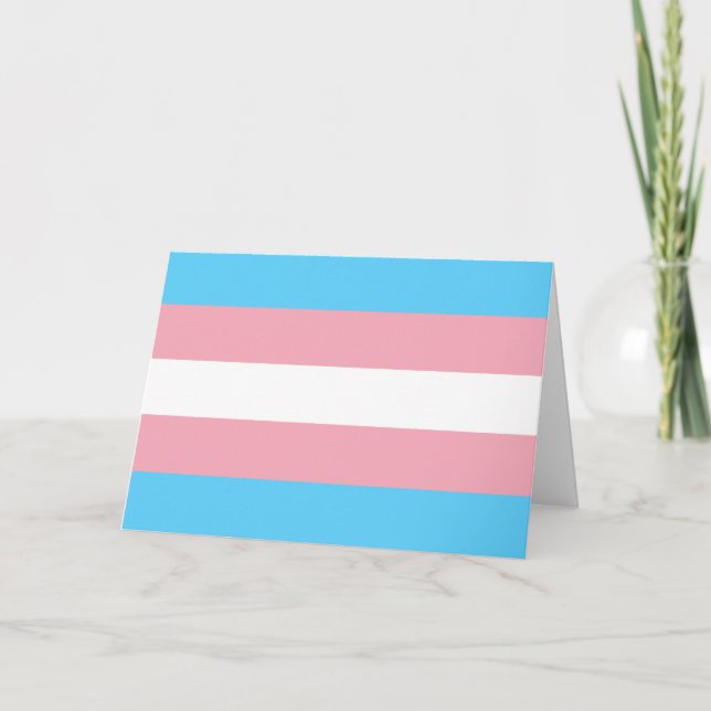 Transgender Pride Flag Card (Front)