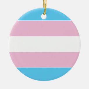 Transgender Pride Flag Ceramic Ornament