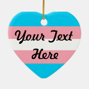 Transgender Pride Flag Ceramic Ornament