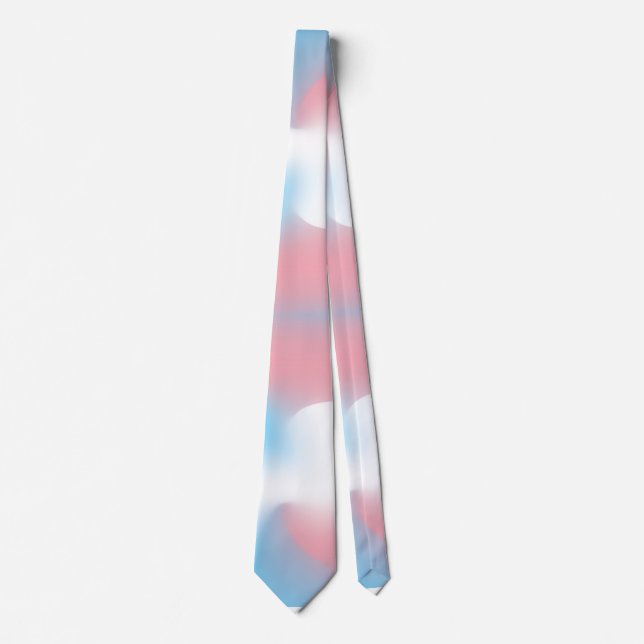 Transgender Pride Flag Colour Swirl Neck Tie (Front)
