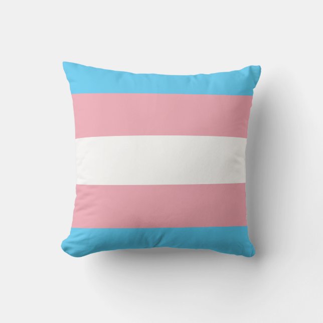 Transgender Pride Flag Cushion (Front)