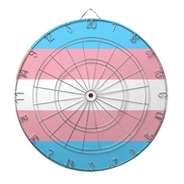 Transgender Pride Flag Dartboard (Front)